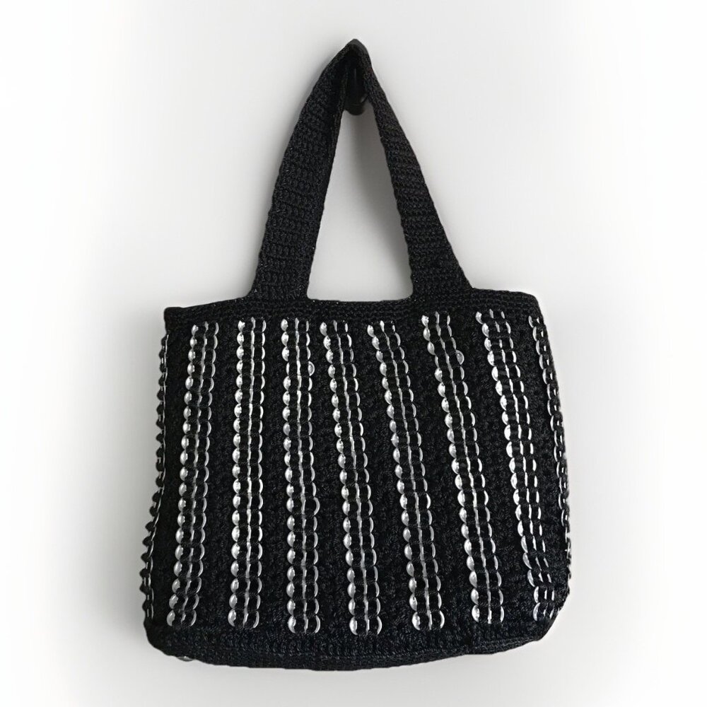 Crochet/Woven Recycled Soda Pop Can Tab Large Tote Bag Boho Festival